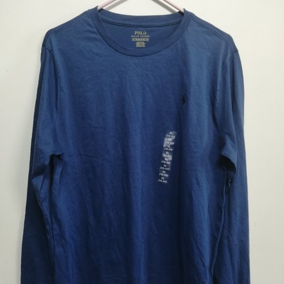 Polo Ralph Lauren Other - BNWT Polo by Ralph Lauren Boys Tees Long Sleeves Blue Size Large (18-20)